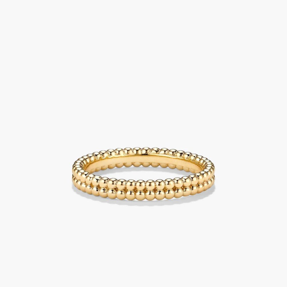 Mejuri - Duo Beaded Stacker Ring | Size 8
